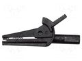 Crocodile clip; 6A; black; Grip capac: max.15.7mm; Contacts: steel MUELLER ELECTRIC BU-110-0