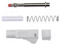 Connector: 4mm banana; plug; 45A; 1kVAC; white; soldered; brass MUELLER ELECTRIC BU-3261410-9