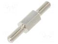 Screwed spacer sleeve; 8mm; Ext.thread: M3; hexagonal; brass DREMEC TMM-M3X8/DR413