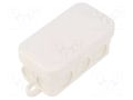 Enclosure: junction box; X: 43mm; Y: 80mm; Z: 36mm; polyetylene; IP55 OBO BETTERMANN OBO-2000005