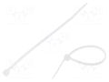 Cable tie; L: 200mm; W: 3.3mm; natural; polyamide; 166N; Ømax: 50mm TIE10 TT3.3X200/N