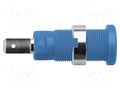 Connector: 2mm banana; socket; 10A; blue; on panel; insulated; 5mΩ SCHÜTZINGER SEB8660NI-BL
