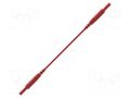 Test lead; 10A; banana plug 2mm,both sides; Len: 0.1m; red SCHÜTZINGER MSFKA3010510-RT