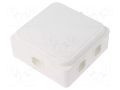 Enclosure: junction box; X: 110mm; Y: 110mm; Z: 49mm; IP65; white FIBOX JB6WH
