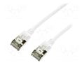 Patch cord; RJ45 plug,both sides; U/FTP; 6a; stranded; Cu; white LOGILINK CQ9071S