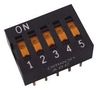 DIP SWITCH, 5POS, SPST, FLAT A6E-5101-N.