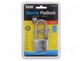 Padlock; shackle; chrome plated brass; Protection: low (level 5) KASP KA-K14540L50D