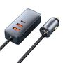 Baseus Share Together car charger 3x USB / USB Type C 120W PPS Quick Charge Power Delivery gray (CCBT-B0G), Baseus 6953156206687 6953156206687