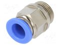 Push-in fitting; straight; -0.95÷15bar; nickel plated brass PNEUMAT 122.038-10