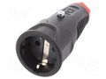 Connector: AC supply; female; socket; 2P+PE; 250VAC; 16A; for cable PCE 2520-SR