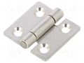Hinge; Width: 30mm; stainless steel; H: 30mm; Holes pitch: 18/18mm ELESA+GANTER GN136NI30-30-C