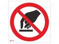 Safety sign; prohibitory; PVC; W: 200mm; H: 200mm ANRO IP/010/C/P