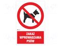 Safety sign; prohibitory; self-adhesive folie; W: 200mm; H: 300mm ANRO IP/021/1/C1/F