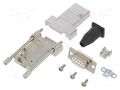 Connector: D-Sub; PIN: 9; plug; female; soldering; for cable; white ENCITECH DTSL09LJSRGTDBSWK