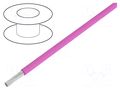 Wire; LiYv; stranded; Cu; 0.25mm2; PVC; pink; 900V; 100m; Class: 5 HELUKABEL LIY0.25-P