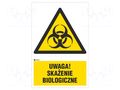 Safety sign; warning; self-adhesive folie; W: 200mm; H: 300mm ANRO IW/008/1/C1/F