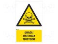 Safety sign; warning; self-adhesive folie; W: 200mm; H: 300mm ANRO IW/016/1/C1/F