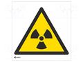 Safety sign; warning; self-adhesive folie; W: 200mm; H: 200mm ANRO IW/003/C/F
