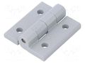 Hinge; Width: 40mm; cast zinc; silver; H: 45mm; without regulation ELESA+GANTER GN235ZD40-45-D-SR