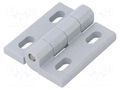 Hinge; Width: 40mm; cast zinc; silver; H: 45mm; adjustable ELESA+GANTER GN235ZD40-45-H-SR