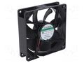 Fan: DC; axial; 12VDC; 92x92x25mm; 110.4m3/h; 41.6dBA; Vapo; 3900rpm SUNON PF92251V3-A99-A
