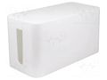 Cable box; white; W: 115mm; L: 235mm; H: 120mm LOGILINK PC-KAB0061