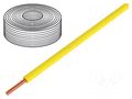 Wire; H05V-K,LiY; stranded; Cu; 0.5mm2; PVC; yellow; 60V; 10m DONAU ELEKTRONIK D-150-013
