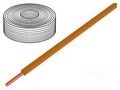 Wire; H05V-K,LiY; stranded; Cu; 0.5mm2; PVC; orange; 60V; 10m DONAU ELEKTRONIK D-150-017