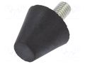 Vibroisolation foot; Ø: 20mm; Shore hardness: 70±5; 468N; 110N/mm ELESA+GANTER DVB6-20-17M6-12-7