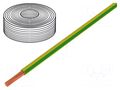 Wire; LifY; 1x0.75mm2; stranded; Cu; PVC; green-yellow; 300V,500V LAPP LIFY1X0.75-GRYL