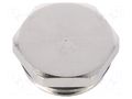 Stopper; M63; 1.5; IP68; brass; Plating: nickel; V-NE-Ms; -20÷95°C HUMMEL HUMMEL-1156630050