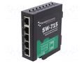 Switch Ethernet; unmanaged; Number of ports: 5; 5÷30VDC; RJ45; SW BRAINBOXES SW-715