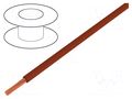 Wire; H05V2-K; stranded; Cu; 1mm2; 18AWG; PVC; brown; 300V,500V HELUKABEL H05V2-K100BR