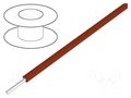 Wire; HookUp Wire; 24AWG; wire; Cu; PVC; brown; 300V; 30.5m; 100ft ALPHA WIRE 3050/1-BR005