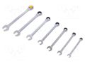 Wrench-set; rattle,combination spanner; 7pcs. C.K CK-T4344M7ST