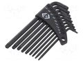 Wrench-set; Torx®; TX8,TX9,TX10,TX15,TX25,TX27,TX30,TX40; 9pcs. C.K CK-T4409