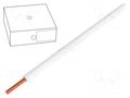 Wire; H05V-U; 0.75mm2; wire; Cu; PVC; white; 300V,500V; 100m; CPR: Eca HELUKABEL H05V-U075WH