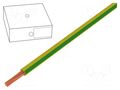 Wire; H05V-K; stranded; Cu; 1mm2; PVC; yellow-green; 300V,500V HELUKABEL H05VK100GN/GE