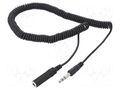 Cable; Jack 6,3mm 3pin plug,Jack 6,3mm socket; 5m; black BQ CABLE CABLE-403/5S/Q