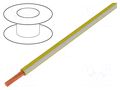 Wire; H05V-K,LgY; stranded; Cu; 0.5mm2; PVC; yellow-white; 100m BQ CABLE LGY0.50-YL/WH