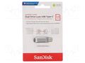 Pendrive; USB 3.1; 128GB; R: 150MB/s; ULTRA DUAL DRIVE LUXE SANDISK SDDDC4-128G-G46