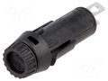 Fuse holder; 5x20mm; 10A; on panel; black; FPG3; 250VAC; UL94V-0 SCHURTER 3101.0035