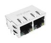 RJ45 CONNECTOR, RCPT, 8P8C, 2PORT JXR8-1003NL