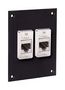 PATCH PANEL, 2PORT, RJ45 COUPLER, CAT6 USP2ECF-SC6B