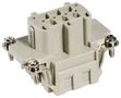 INSERT, RECEPTACLE, 6POS, SPRING HE-006-FS
