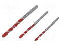 Drill set; steel; blister; PROFI MULTICUT; 5mm,6mm,8mm; 3pcs. ALPEN-MAYKESTAG ALP.100703100