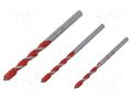 Drill set; steel; blister; PROFI MULTICUT; 5mm,6mm,8mm; 3pcs. ALPEN-MAYKESTAG ALP.100703100