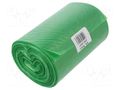 Trash bags; polyetylene LD; green; 60l; 50pcs. PLAST PL.03-02-06319