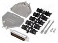 Connector: D-Sub; PIN: 25; plug; male; soldering; for cable; black ENCITECH DTZK25-DMP-K