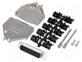 Connector: D-Sub HD; PIN: 44; plug; male; soldering; for cable; DTZK ENCITECH DTZK25-HDP-K
